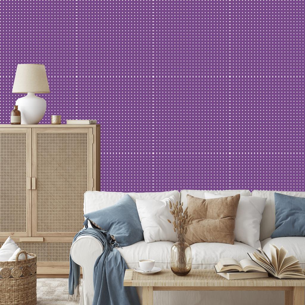 Violet Dots Wallpaper, Purple Center for Living Room and Bedroom 50x1000