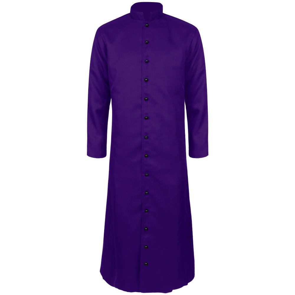 Robe Uomo Roba da Chiesa Coro Ministro Clero Pulpito Liturgico Uomini Supporto Liturgico Collo Alto Monopetto Ministro Coro