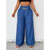 Women Fashion Vintage High Waist Loose Wide Leg Casual Long Pants