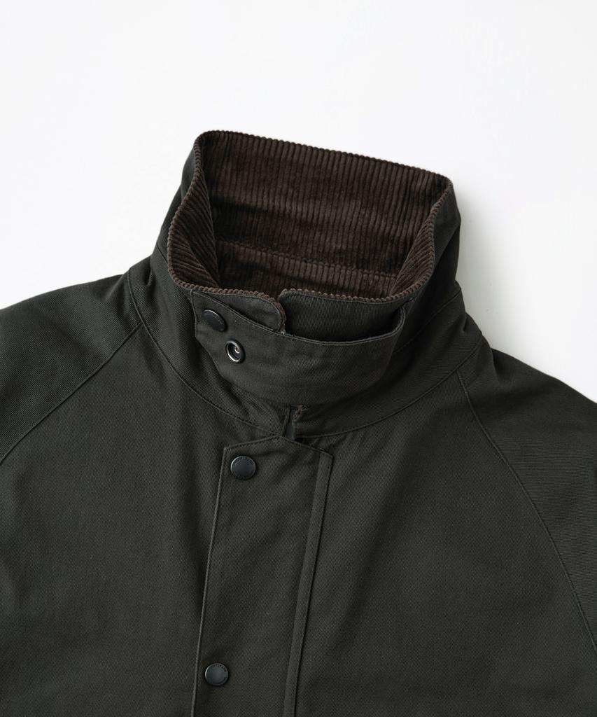 Outstanding Corduroy Collar Short Jacket_Olive Green