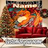Custom Name Personalized Charizard VS Blastoise Print Tapestry, Wall Art Decor, Bedroom, Dorm, Apartment, LivingRoom, Party Backdrop, Gift for Birthda