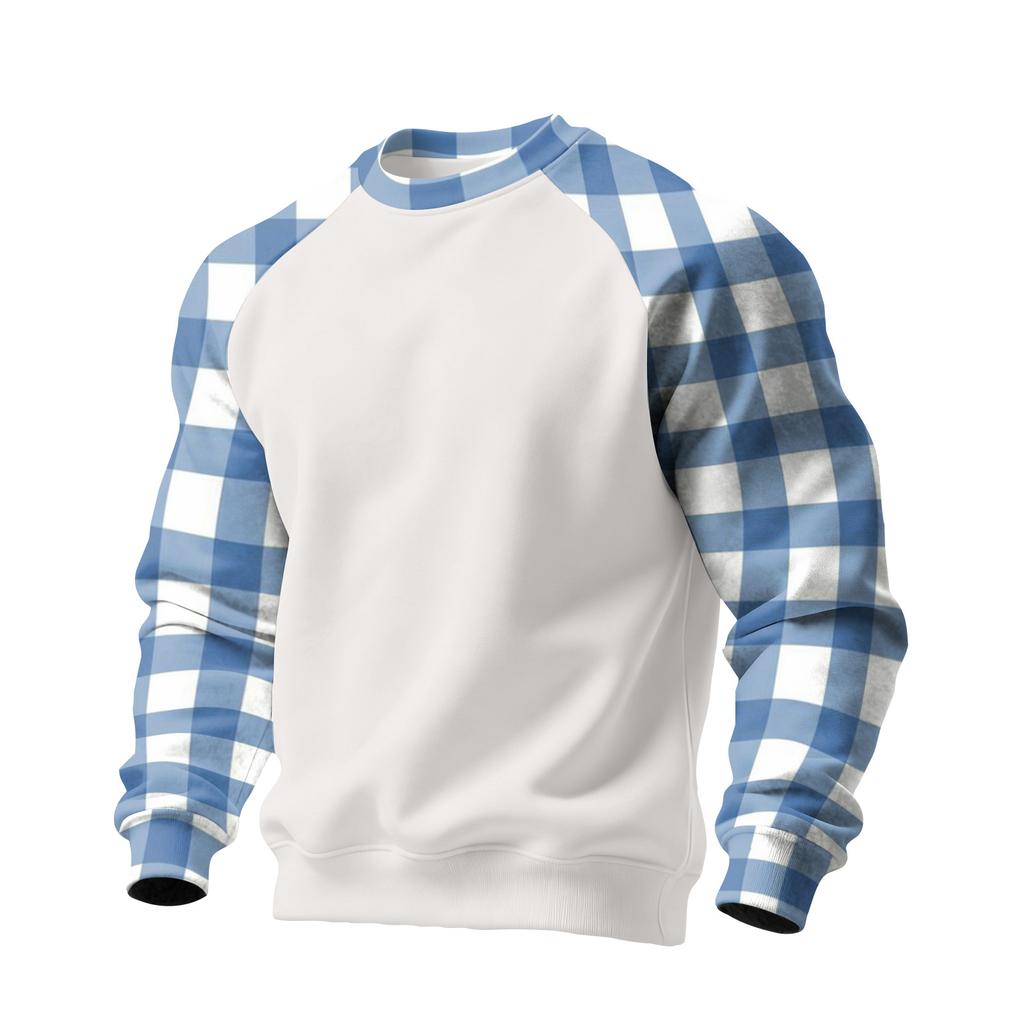 Men's Christmas Raglan Crewneck Fleece Sweatshirt