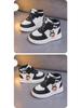 Girls' High-Top Canvas Shoes: Soft Sole, Shock-Absorbing, Anti-Slip Sports Sneakers for Toddlers & Kids - Autumn/Winter 2025 Collection.