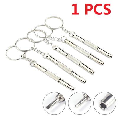 Mini Screwdriver Tool Repair Set Keyring 3 in 1 for Watch, Glasses, Mobile Phone