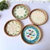 Home Decor Rattan Serving Tray Handmade Decorative Wall Plate Creative Gift Table Centerpiece