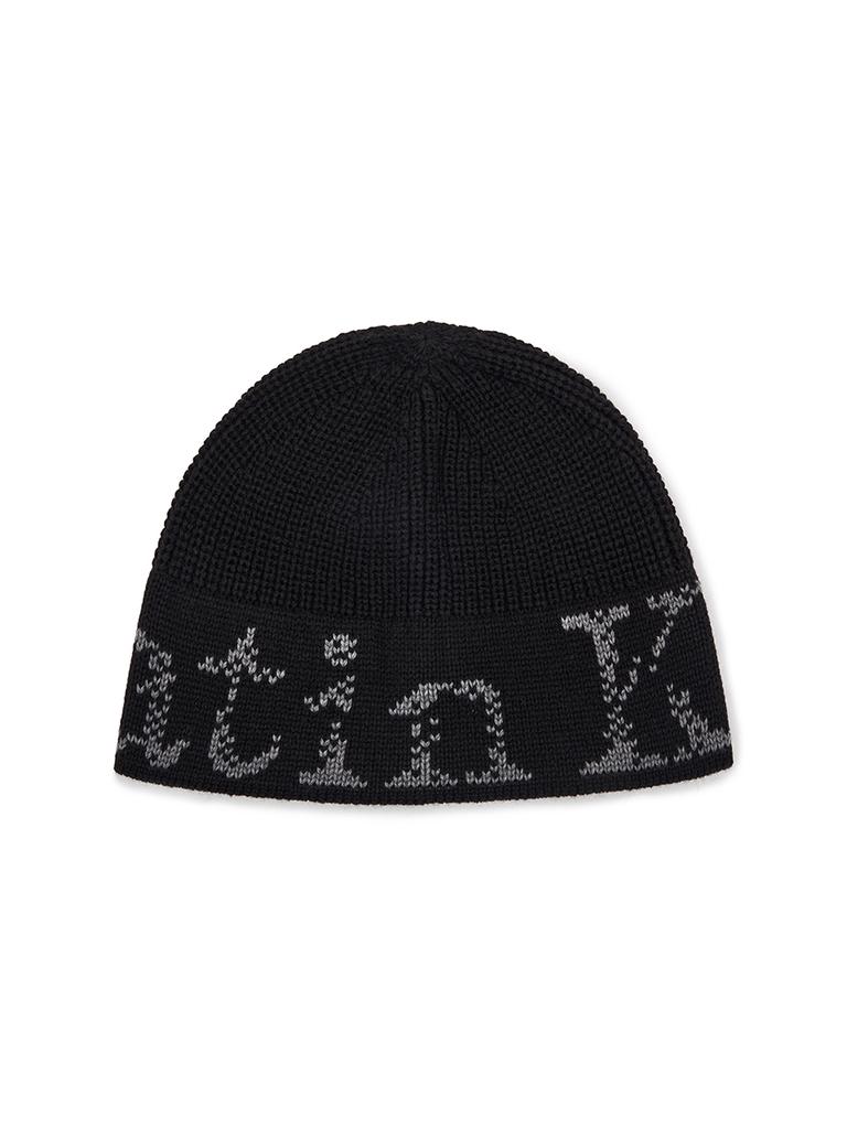 Mattengkim Cracked Logo Bucket Beanie In Black