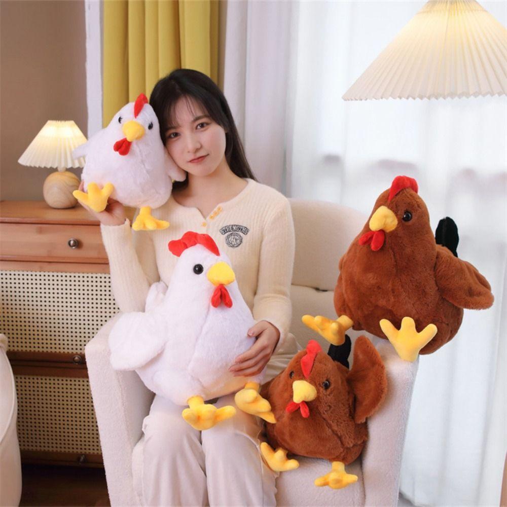 Rooster Chick Doll Throw Pillow Hen Chicken Plush Dolls Simulation Chicken Plush Toy  Kids Gifts