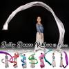 45*400cm Women Gradient Color Square Dance Belly Dance Practice Imitation Silk Streamer With Stick Chinese Style Flowy Ribbon