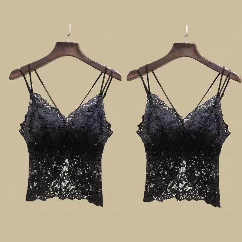 Lace Backless Camisole for Women, Summer Outerwear and Innerwear with Built-In Bra Pads, 2025 New Style Base Layer