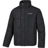 Sports Alliance Series Letter Print Stand Collar Zipper Woven Stretch Long Sleeve Down Jacket Unisex Outerwear Carbon-Black L324U105-0018