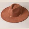 Colorful Suede 9.5cm Wide brimmed Women's Hat Men's Church Jazz Hat Fedoras Cowboy Hat Panama Hat