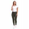 Women's Leggings Imitating Leather with High Waist Fashionable Stylish MORAJ M khaki