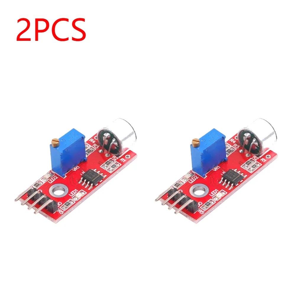 Sound Sensor Detection Module High Sensitivity Sensor Module Signal Output Indication DC 4-6V for Voice Controlled Lights
