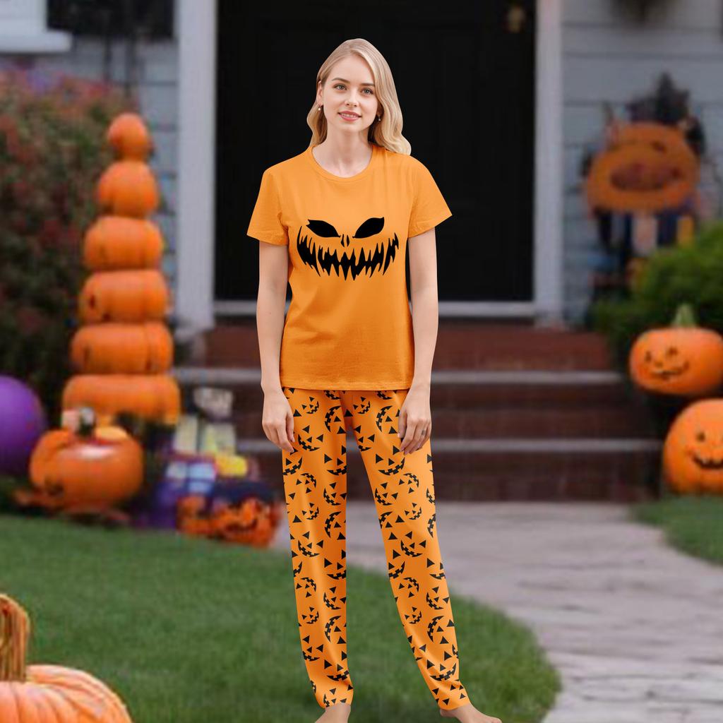 Süßes Familien-Pyjama-Set, Hauskleidung, Familien-Set Kurzarm-Oberteil Hose Set