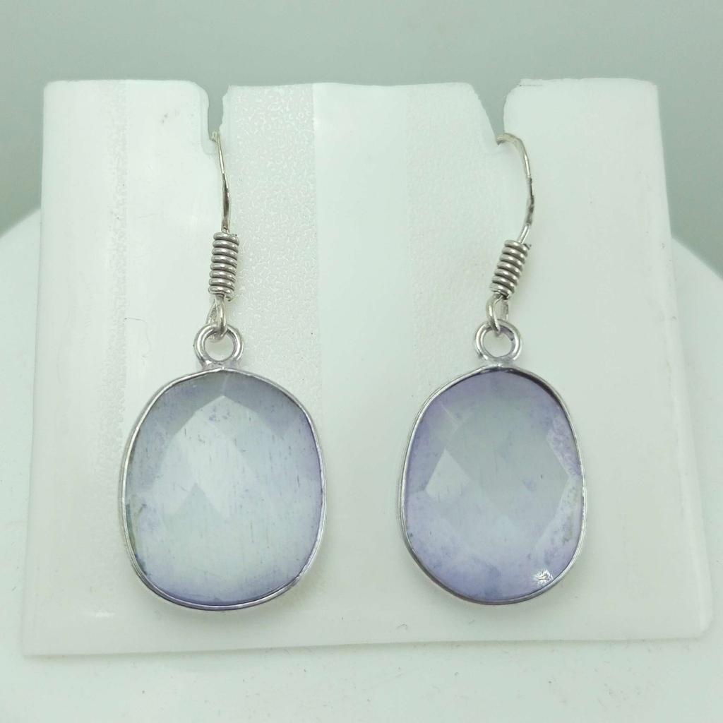 Monalisa Gemstone 925 Sterling Sølvbelagt Krok Dame Øredobber Smykker WHE-E32