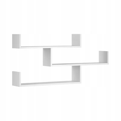 Hanging Shelf with 3 Rectangles for Living Room, Bedroom and Living Room Wotan White