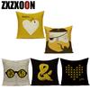 Decorative Throw Pillows Case Banana Letter Animals Birds Polyester Yellow Geometric Polyester Sofa Home Living Room