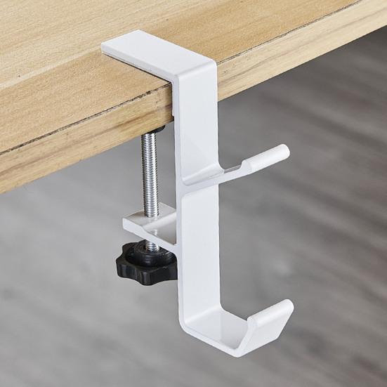 2Pcs Bag Holder Hooks Rustproof Easy To Install Adjustable Universal Fit Clamp-On Handbag Backpack Hangers