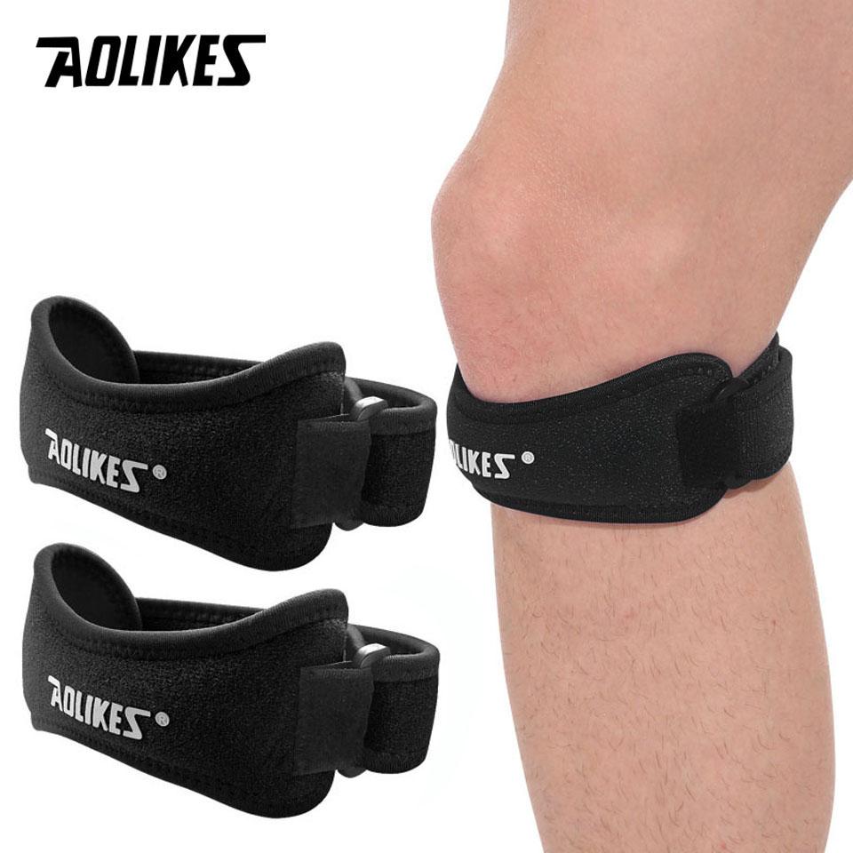 Aolikes 1Pair Knee Braces Adjustable Patellar Stabilizer Band For Knee Pain Support Basketball Running