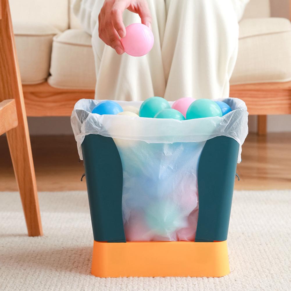 2-5PCS Expandable Trash Can Large Capacity Garbage Bag Holder Household Trash Bucket Portable Waste Bin for Bathroom Bedroom