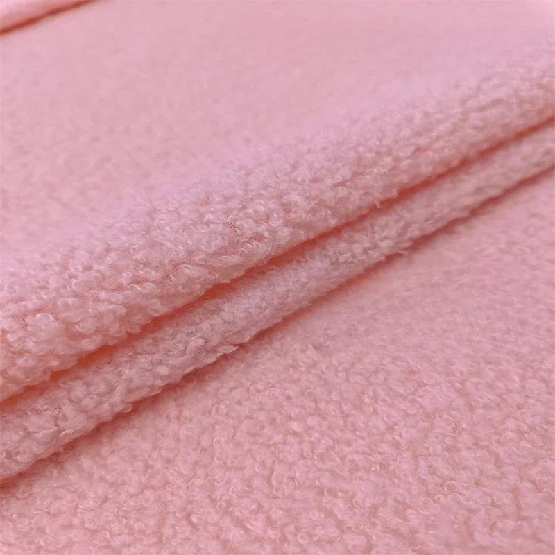 100x160cm Fur Plain Stretch Fabric for Children's Clothes Dolls Sewing Winter Coats White Teddy Hair Plush Cloth Smooth Drape