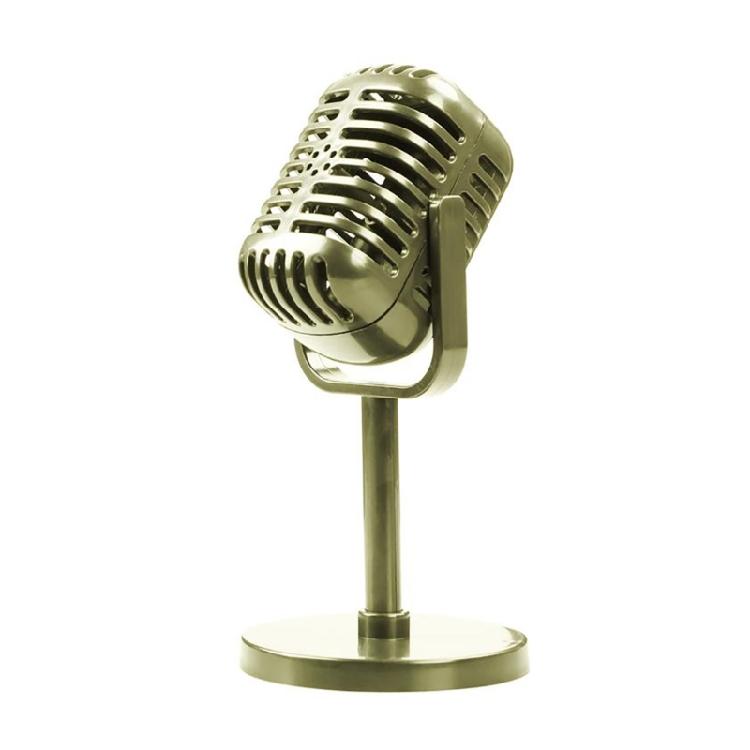 Klassisches Retro-Mikrofon-Requisit, Vintage-Mikrofon-Requisite, Modellständer
