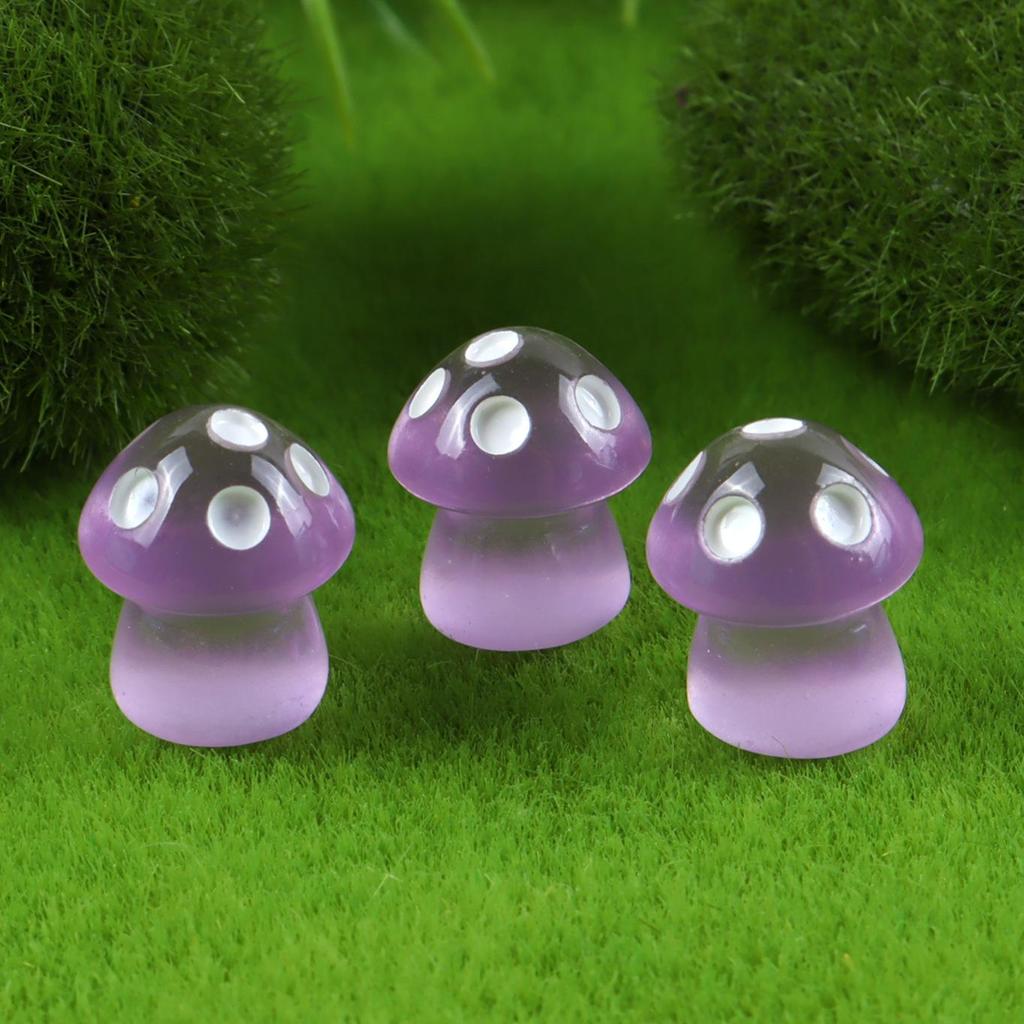 Mini Transparent Mushroom Ornaments for Moss Gardens and Balcony Potted Plants