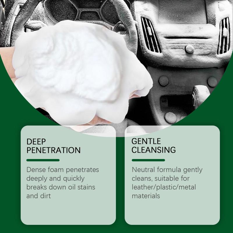 100ML Auto Innenraum Schaumreiniger Polster Fleckenentferner Erneuert Ledersitze für Auto Zuhause Ausbleichfrei Quick Detailing