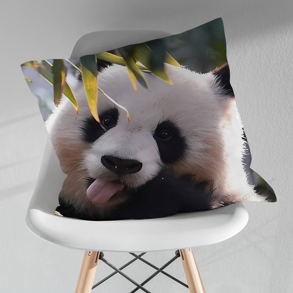 Cute Animal Panda Pillow Over Living Room Sofa Cushion Cover Home Decoration Bedroom Room Bed Pillow Cover