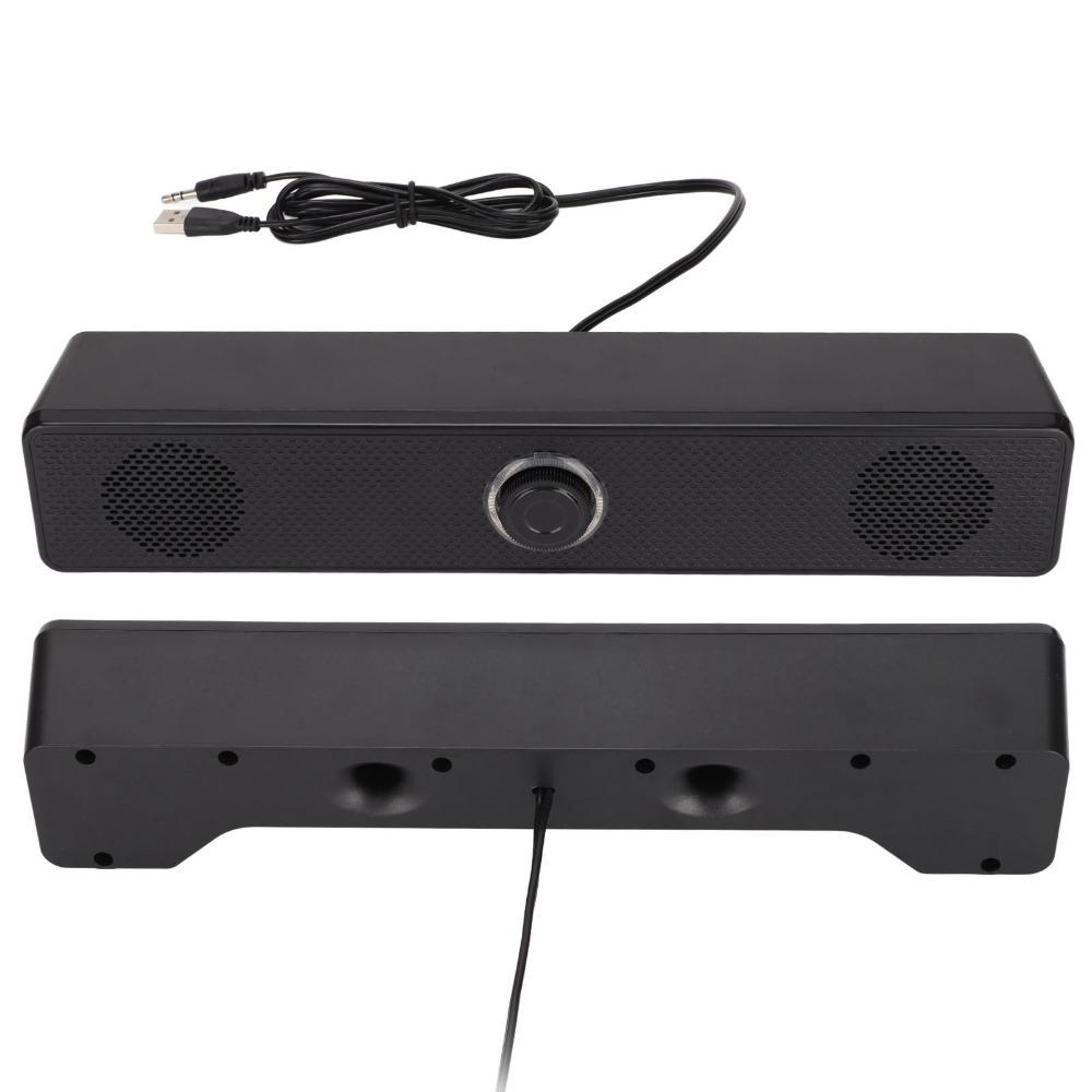 USB Powered Computer Speaker with Volume Control Wired Connection Double Horns  Laptop Use