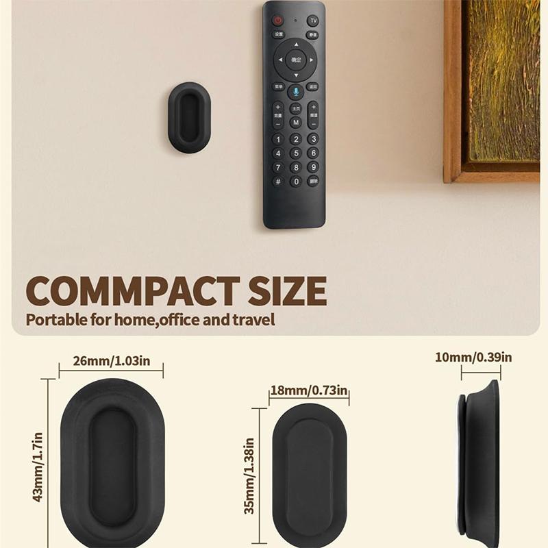 Magnetic Remote Control Holder Wall-mounted Silicone Traceless Remote Control Organizer Self-Adhesive Magnetic Sticker Hook