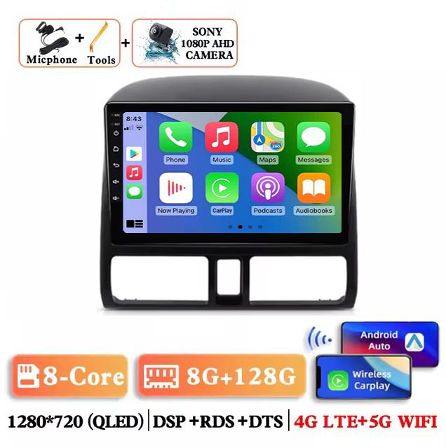 Wireless Carplay Android 14 Auto Car Radio For Honda CR-V CRV 2 2001 2002 2003 - 2006 Multimedia GPS autoradio 4G WIFI DSP GPS