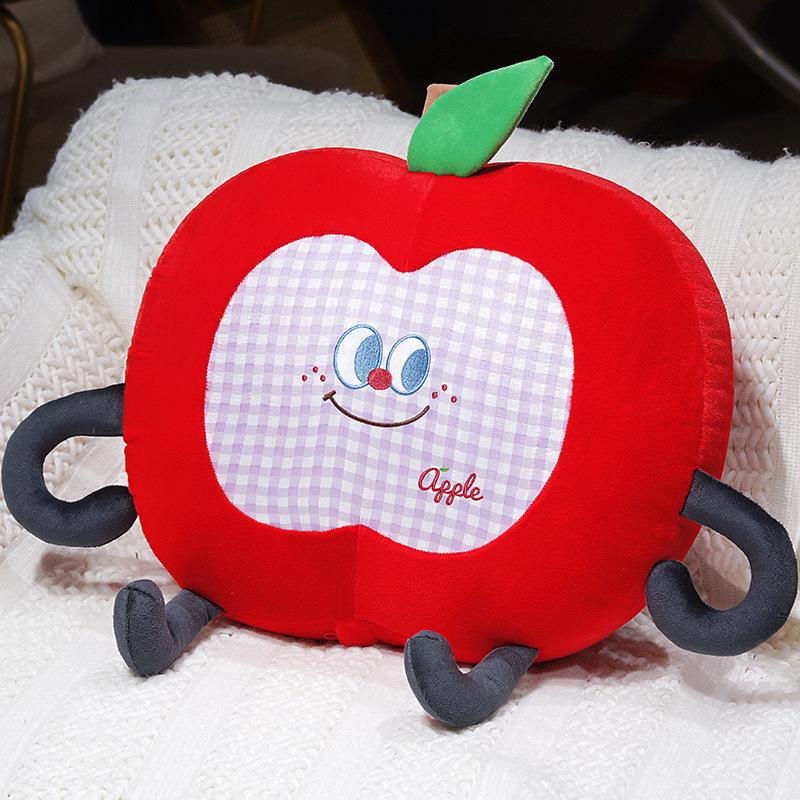 

Creative Large Red Apple Plush Seat Cushion - Cartoon Lumbar Support Pillow for Office & Classroom 45*45cm (0.7kg)