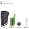 5pcs Xhorse XKLKS0EN VVDI Wire Remote Key 3 Buttons Universal Car Remote Key for VVDI Mini Key Tool VVDI2 Car Keys English Versi