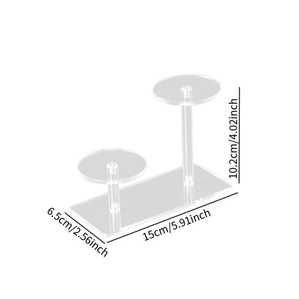 Acryl Display Erhöhungen Klarer Scheibe Durchmesser 6,5 cm Platzsparender Abgestufter Parfüm Organizer Dekoration Halter für Mini-Figuren Spielzeug Zuhause