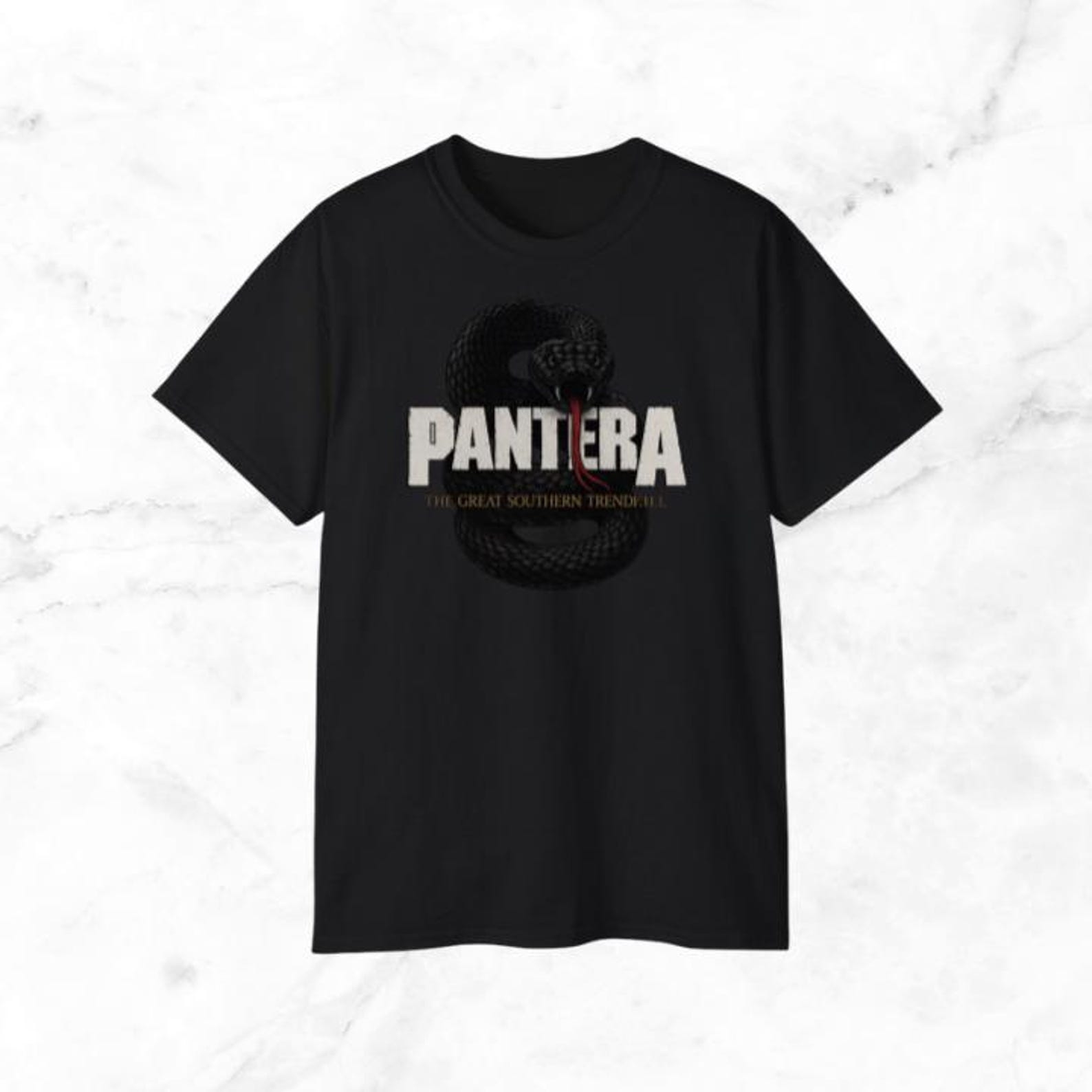 Pantera Snake Logo Adult Cotton Black T-Shirt Unisex S