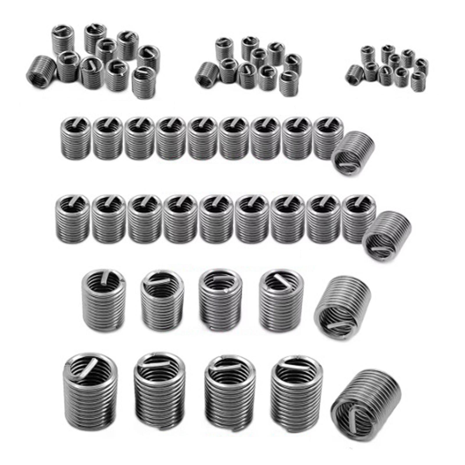 

3mm-12mm Reusable Stainless Steel Wire Screw Thread Repair Wire Thread Inserts For Strengthened Fastener Joints 60pc 1