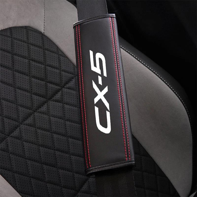 For Mazda CX 5 1pc Cowhide Car Interior Seat Belt Protector Cover For Mazda CX 5 car Auto Accessories IUE2