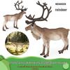 Realistic Elk Deer Reindeer Animal Model Desktop Ornament for Science Education and Christmas Decor