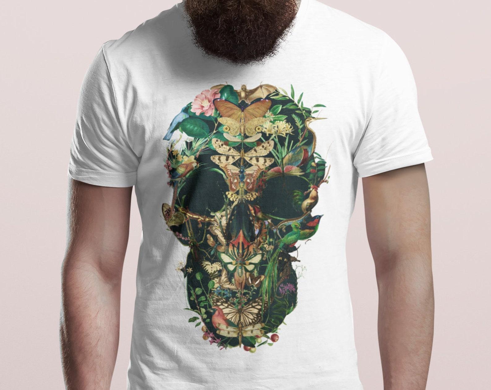Gothic Skull Art T-Shirt: Bella Canvas Unisex Tee S