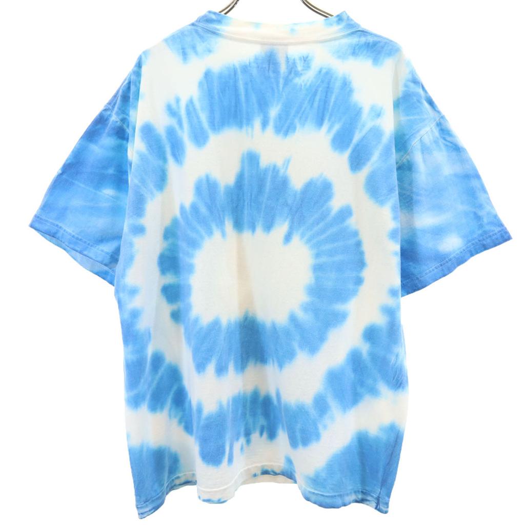 TULTEX 00s Old Looney Tunes Tweety Short sleeve T-shirt L blue Tie-dye Men's Used