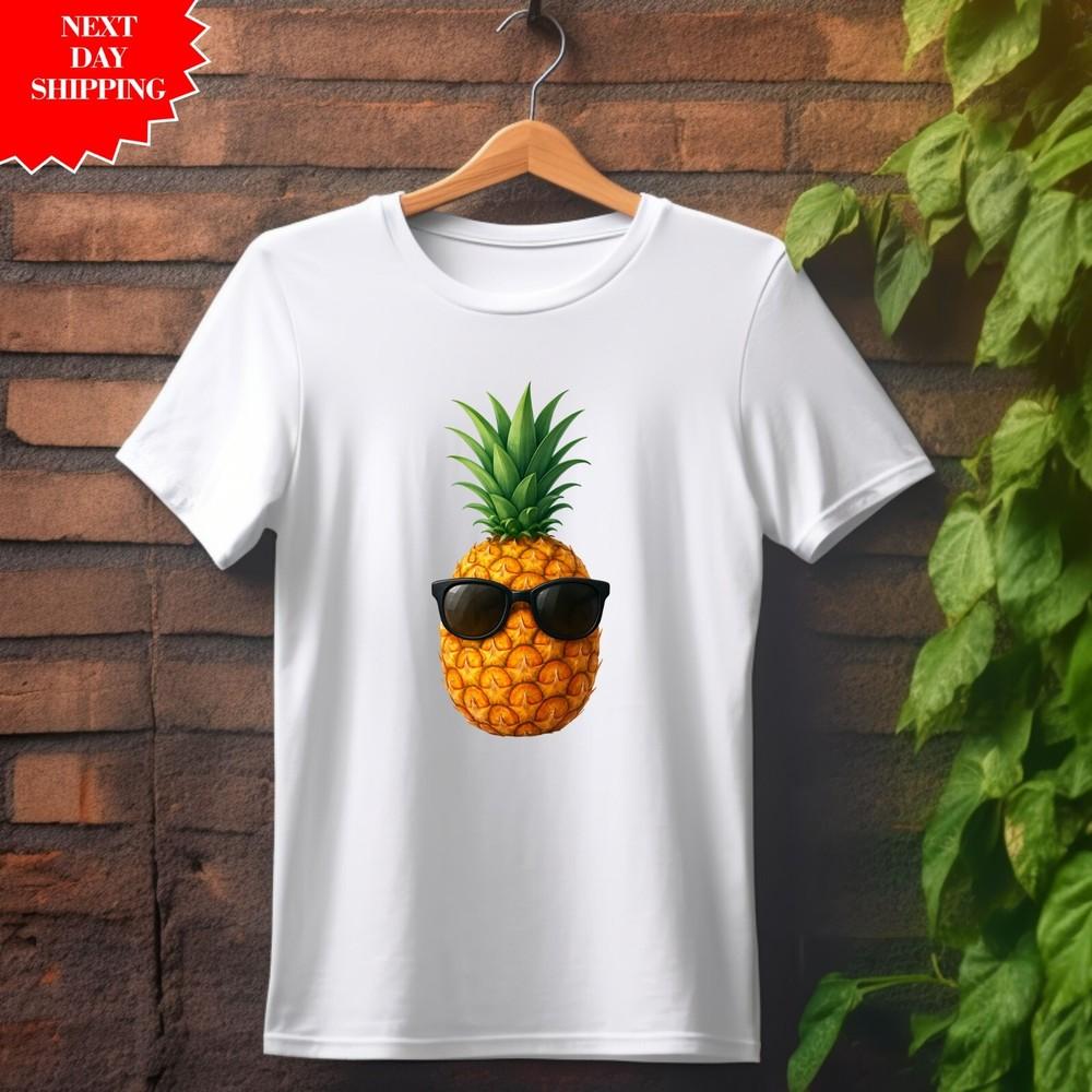 

Men s Cool Pineapple Art T Shirt Printed Funny Design Holiday Vacation Gift Top XL