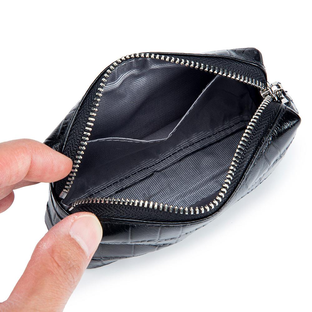 Fashion crocodile pattern cowhide small change bag women's small and exquisite, women's mini multi-functional coin bag small wallet