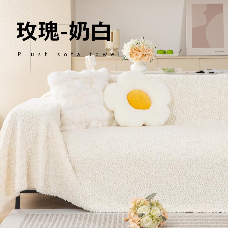 

Новый двусторонний бархатный чехол для дивана, утолщенный кожаный диван зимой, вооруженный кошачьими когтями, диванное полотенце, увеличенное для двойного использования 45 * 45 pillow cover