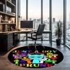 Sprunki Printed Round Rug Carpet Chair Rug Area Rug Entryway Doormats,for Office Chair Living Room Bedroom Kitchen Room.