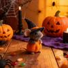 Yousheng Halloween Pumpkin Mouse Ornament with Witch Hat Handmade Wool Felt Decoration Birthday Parties Props Halloween Decoration