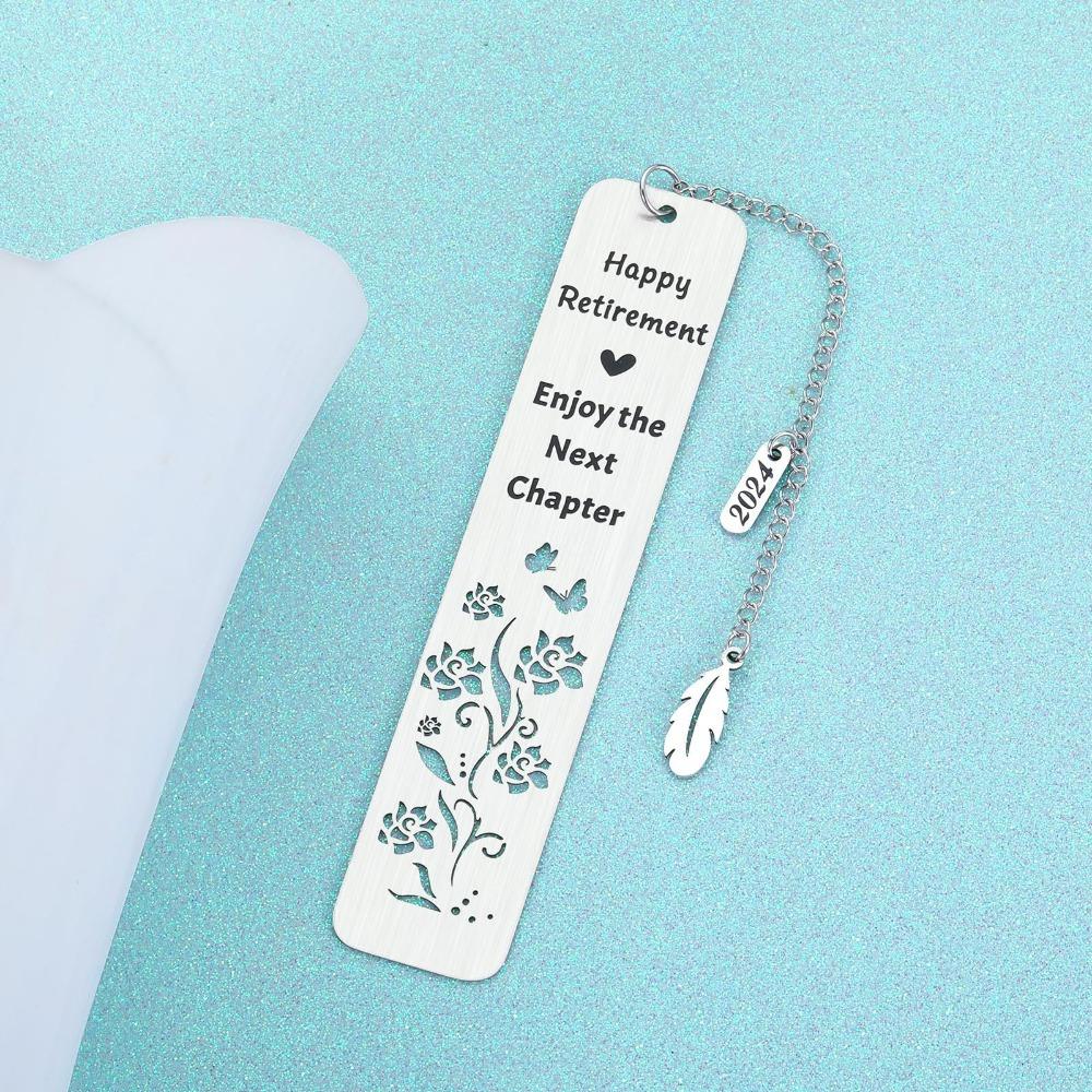 DIY Art Craft Engraved Bookmark Hanger School Stationery Book Clip Employee Gratitude Gift Office Supplies Retirement Bookmarks