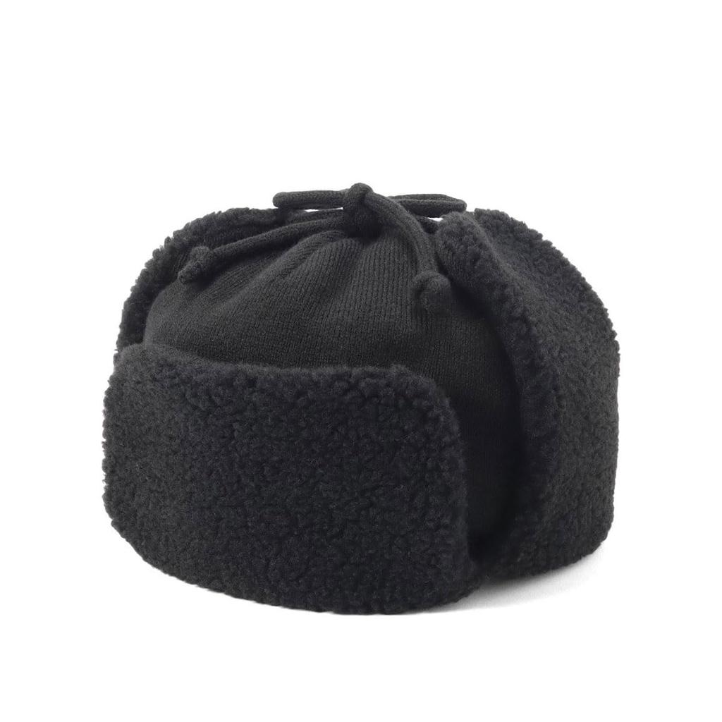 New Era Trapper Knit Cap Black Black 14509781 NER35K5309