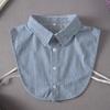 Mens Striped M-XXL Fake Collar for Women Shirt Detachable Collars Formal Business False Collar Half Shirt Neck Decor