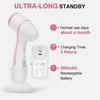Cleansing Device, Waterproof Dual-Rotation Face Scrubber Exfoliator with 3 Brush Heads, for Cleans